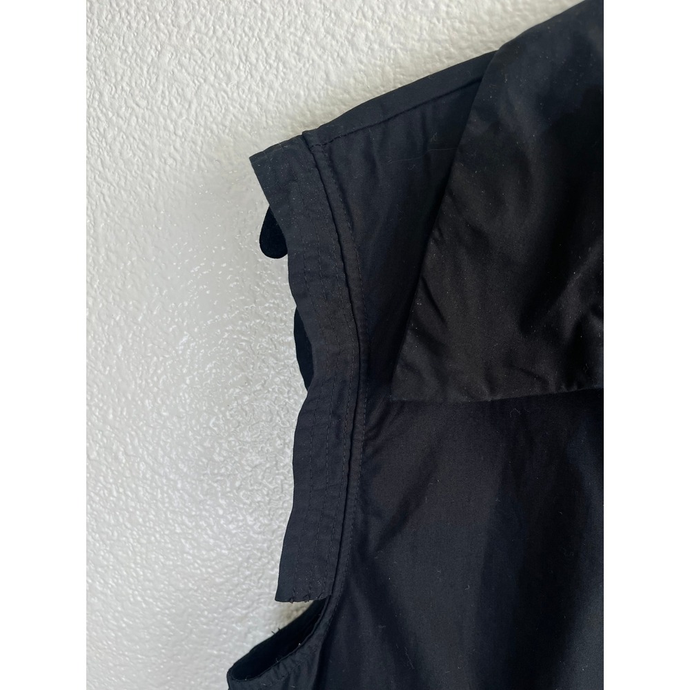 Banana Republic 100% Cotton Shift Dress Sleeveless Collared V-Neck Black Medium - Picture 4 of 10